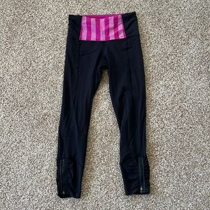 Lululemon women’s leggings size 4 black and pink pants trainers